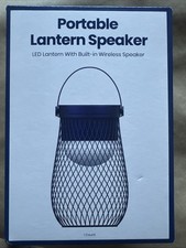 Portable Lantern Speaker-wireless speaker. LED light. Brand New in Box. Blue