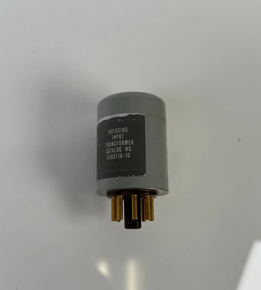 Ampex Bridging Input Transformer P/N 4580116-10 Gold Pins Octal Base - Image 2 of 4