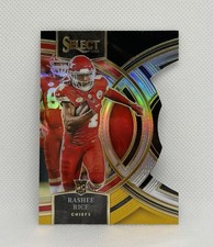 Rashee Rice Select Premier Prizm Black and Red Die Cut Rookie Card 2023 #132. rookie card picture