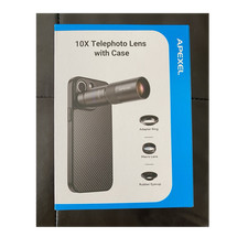 Apexel 10X Telephoto Macro Lens Kit for iPhone 15 Pro Max, with Case