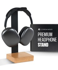 COREMINDED Universal Headphone Stand for Desk, Solid Wood Gaming Headset Stand