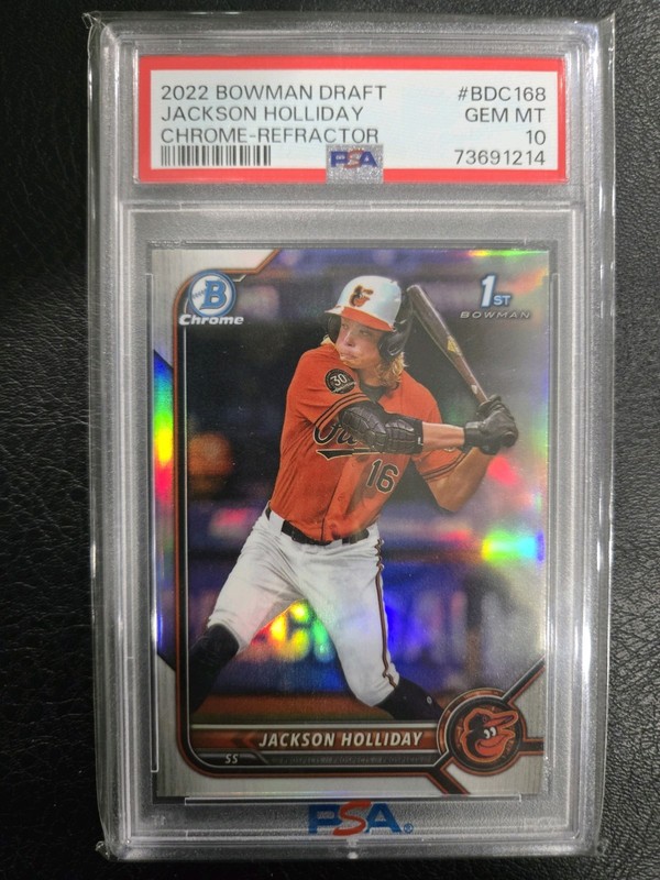 2022 Bowman Draft Jackson Holliday Chrome Refractor Bowman 1st PSA 10 GEM MT RC