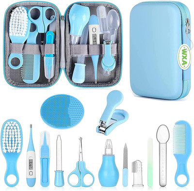 Baby Grooming Kit, Infant Safety Care Set with Hair Brush Comb Nail Clipper Nasa