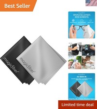 Microfiber Cleaning Cloth, Glasses Cleaner, Eyeglass Wipes, 2pk