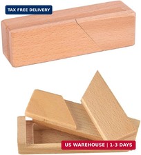 YUNTENG 2 Pack Handmade 3D Brain Teaser Puzzle Box - Secret Opening Magic Wooden