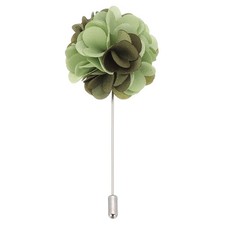 Flower Boutonnieres Pin Lapel Pin for Men Camellia Dark Green/Light Green