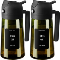 OlivenöLspender Und ÖLsprüHer 470 Ml | Glas, Lichtdichter ÖLausgießEr FüR KüChe,