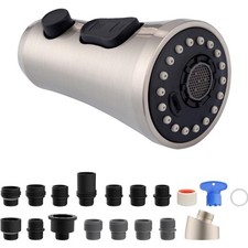 Hibbent Pull Down Kitchen Faucet Head Replacement with 15 Adapters