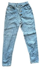 Vintage LEE Light Wash Tapered Leg Mom Jeans 29x29 Button Fly Union MiUSA EVC