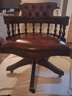 Chesterfield Leather Captains Chair