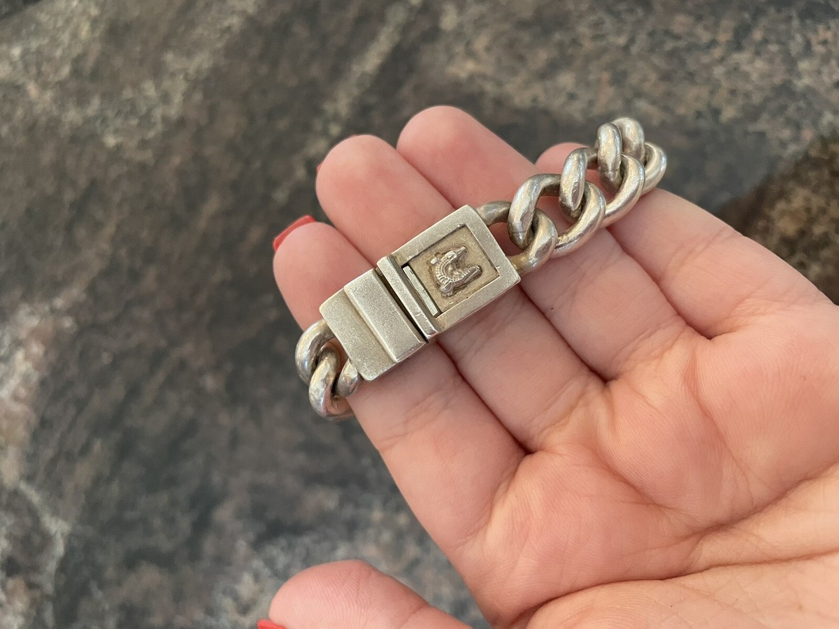 RARE!! Kieselstein-Cord Curb Link Bracelet Sterling Silver/18kt W