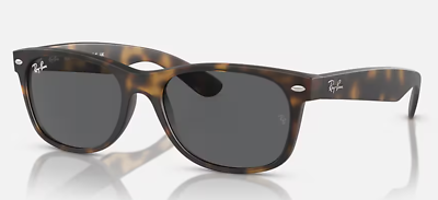 【Ray-Ban】NEW WAYFARER MATTE 52 Ray-Ban New Wayfarer Matte Havana/Dark Grey 52 mm Sunglasses