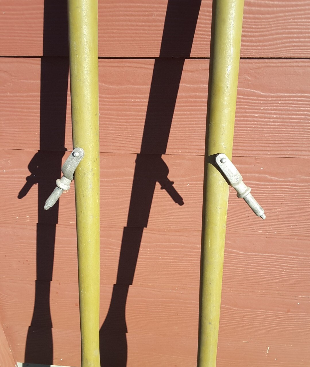 Vintage 54" Long Set Wooden Boat Oars Paddles with Oarlocks small