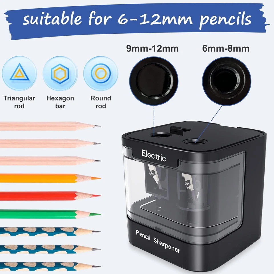 Elektrischer Spitzer Anspitzer Elektrisch Automatischer Bleistift Spitzmaschine - Bild 2 von 4