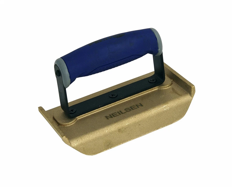 NEILSEN Cement & Concrete Edging Trowel Tool 6" X 3" - Copper Body