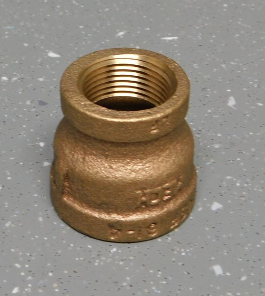 (1) Anderson Metals Brass 1" x 3/4" FNPT Bell Reducing Female Pipe Coupling
