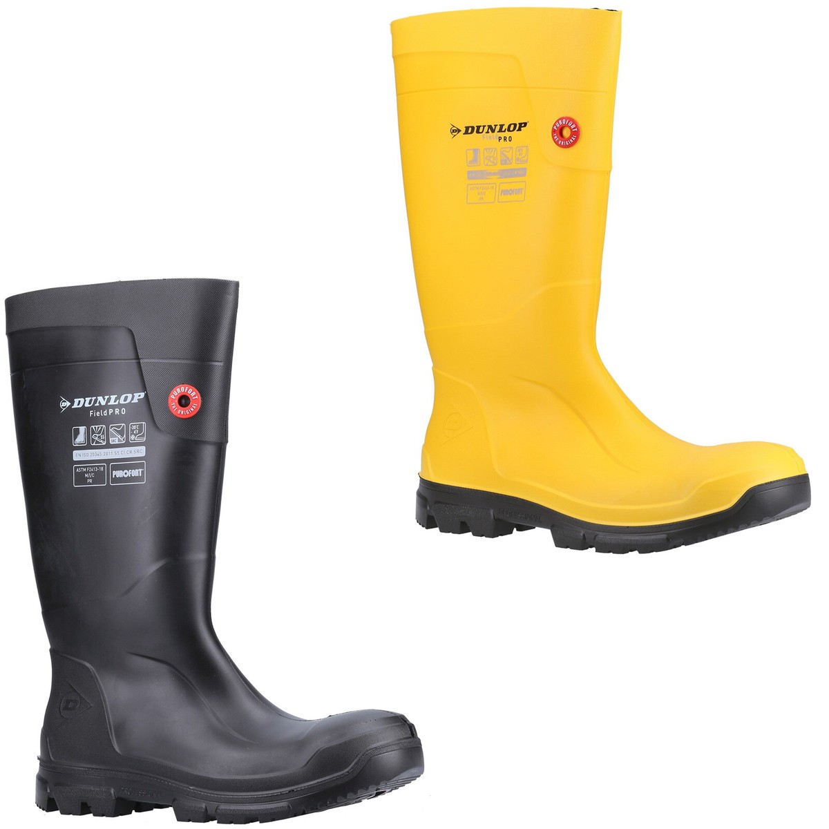 Dunlop Safety Wellington Boots Mens Purofort FieldPRO Industrial