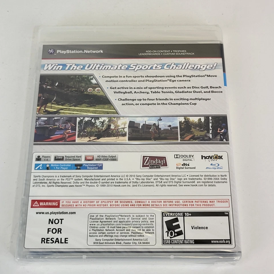 Sports Champions & Demo Disc Volume 2 -PlayStation 3 - ps3 - Brand New Sealed - Image 3 of 4