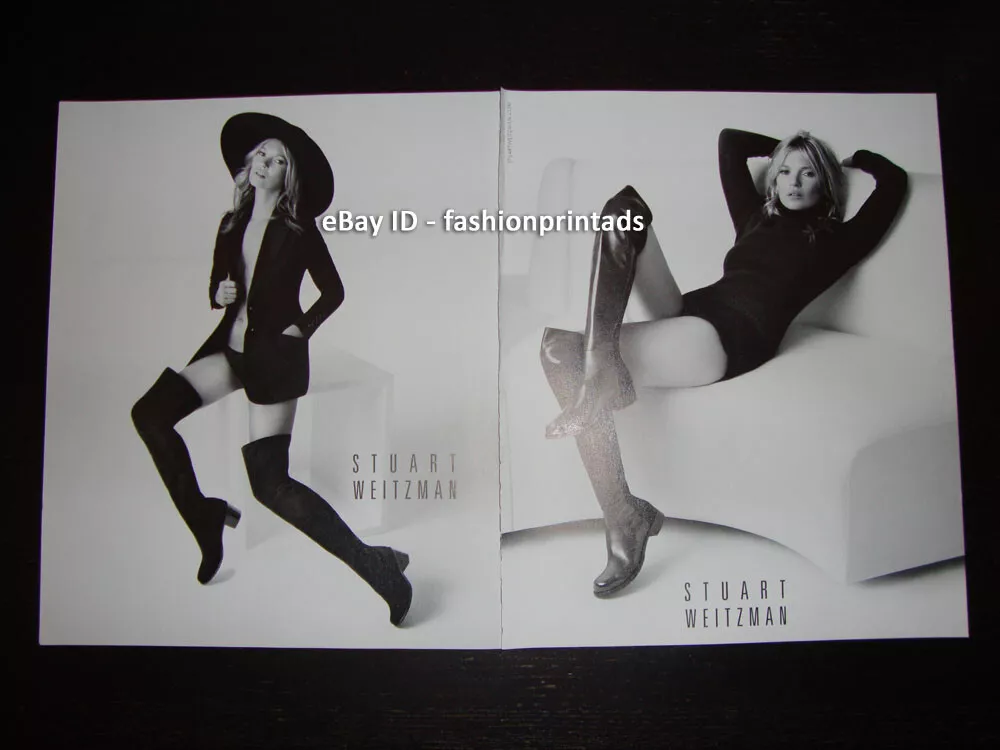 STUART WEITZMAN 4 Page PRINT AD Fall 2013 KATE MOSS long legs