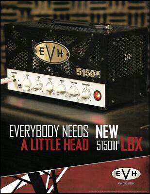Eddie Van Halen EVH 5150 III LBX head guitar amp advertisement 2016 ad print