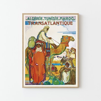 Algerien Tunesien Marokko Vintage Reise Poster Fine Art Print | Wohndeko