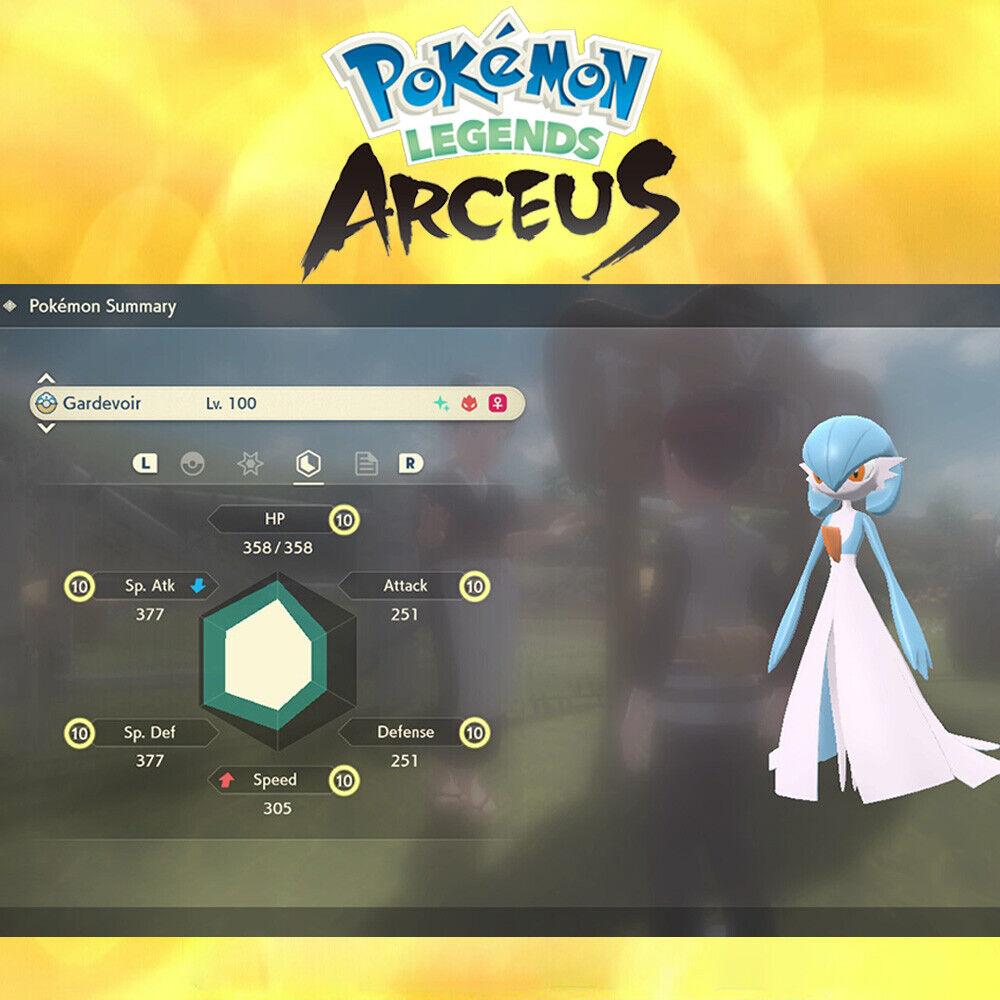 Shiny Gardevoir ✨ 6IV Alpha Max Stats ✨Pokemon Legends Arceus🚀Fast Trade🚀