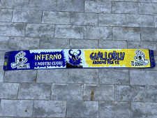 VERONA HELLAS CHIEVO MODENA GIALLOBLU INFERNO Sciarpa Calcio Scarf Ultras RARA