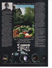 1978 Canon F-1 Camera Print-Ad / Photographer Marc Reto