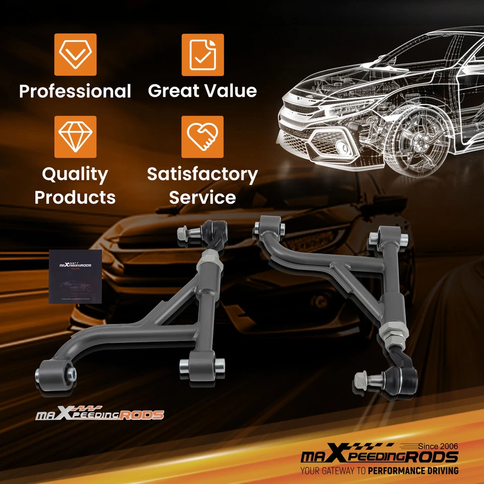 Brazos inclinables traseros ajustables + brazo de puntera para 1998-05 Lexus IS300 GS300 GS400 GS430 Foto 4 de 4