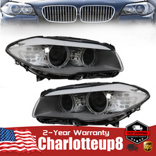 Pair Left+Right Xenon Headlights For BMW 528i...