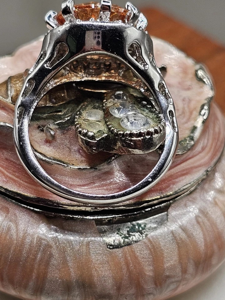 Anillo de cóctel orgánico Icon Bijoux R08382R-C72-06 champán Foto 4 de 4