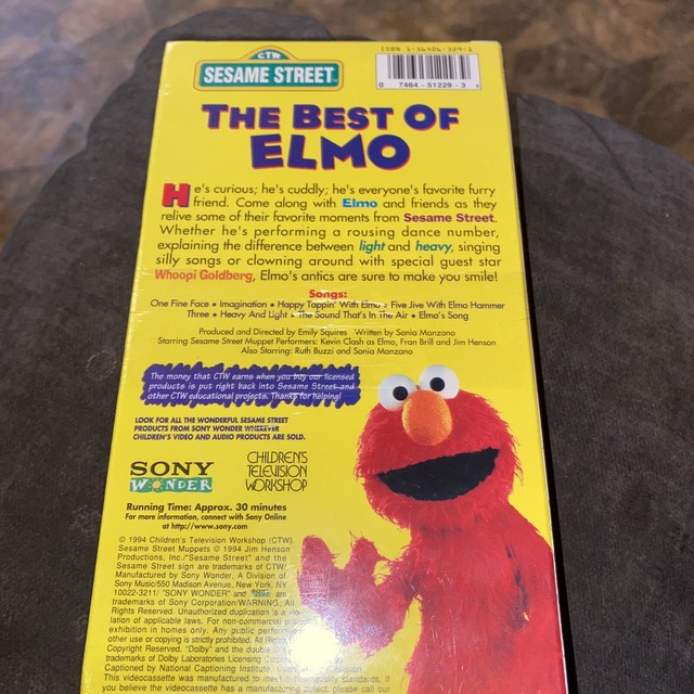 Sesame Street The Best Of Elmo Vhs 1994 For Sale Online Ebay