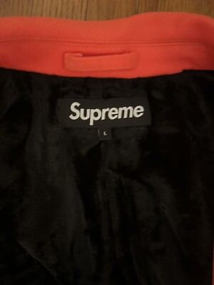 Supreme Loro Piana wool trench coat Neon orange Large EUC Fw18 | eBay