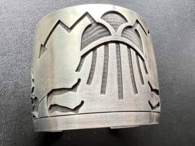 わんです。Hopi Vintage Lawrence Saufkie Vintage Lawrence Saufkie Hopi Silver Buckle With Bear and