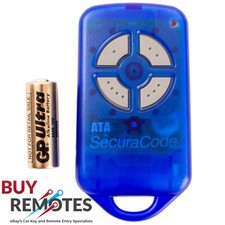 New ATA PTX4 SecuraCode Garage Door Remote Control Automatic Technology Blue x1