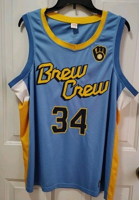 Milwaukee Brewers ESPN Giannis Antetokounmpo Give Away Jersey Size XL
