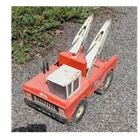 Tonka Mighty Tonka Twin Boom Wrecker Tow Truck Pressed Steel Red White