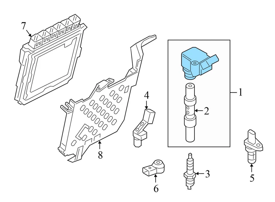 VW TIGUAN 2018-2021 - bobina de encendido / paquete 06H905110L Foto 3 de 4