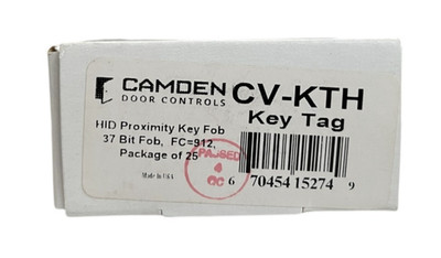 Camden CV-KTH Key Tag Fob Quantity of 25 Numbered HID Proximity Key Fob 37 Bit