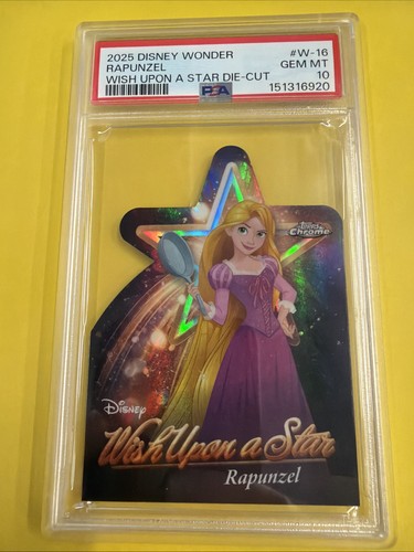 2025 Disney Wonder Rapunzel Wish Upon A Star Die Cut PSA 10 Rare Pop 1!
