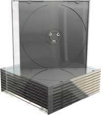 50 MediaRange Custodie Singole CD/DVD Trasparente Clear Black Tray Slim 5,2mm...
