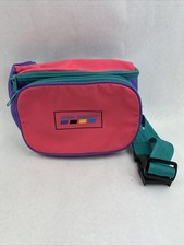Vintage Fanny Pack Cross Body Bag High Energy 80s 90s Teal Pink LaTiQue
