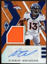 K.J. Hamler /75 2020 Panini Phoenix Rookie Premiere Jersey Autograph Orange #20 