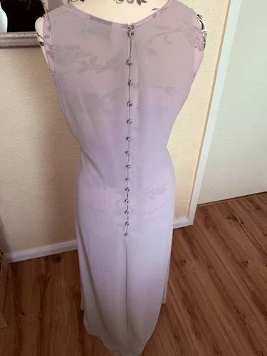 Maxi abito CHANEL in delicato tono viola grigio taglia 42
