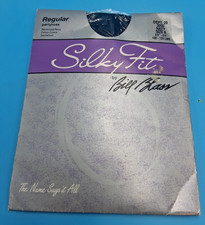 Vintage Silky Fit Bill Blass Pantyhose Navy Blue Size A USA 3950 Classic Solid