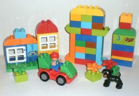 Lego DUPLO 10572 All In One Box of Fun 65 Piece Set Complete w/Container