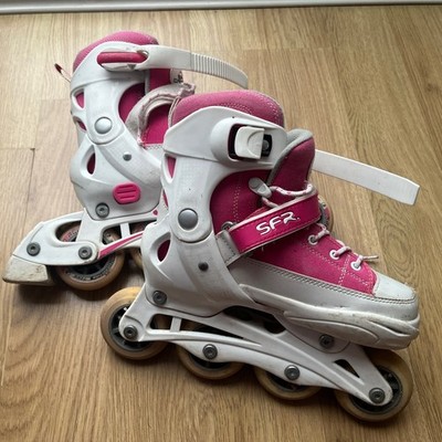 SFR Camden verstellbare Rollschuhe High Top Mädchen Gr. 12-1-2 rosa und weiß 