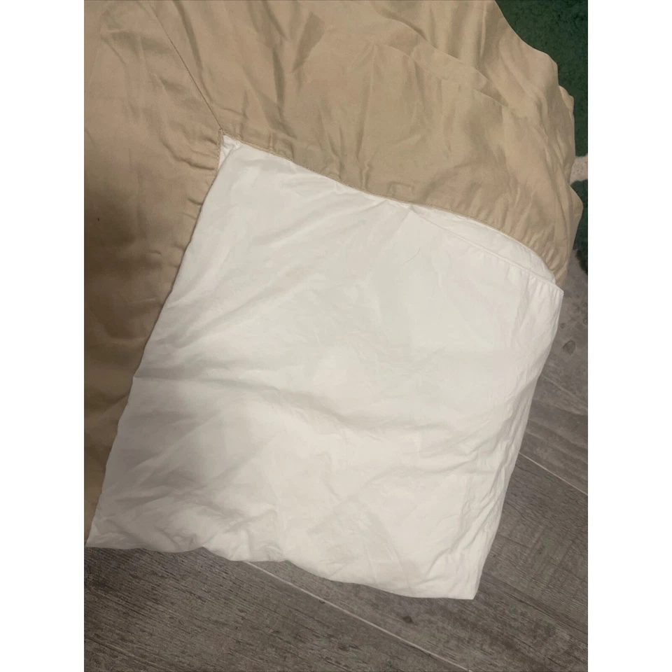 Ralph Lauren organic satin Border duvet cover coastal sand. - Image 3 of 3