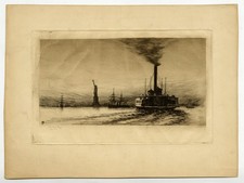 Vintage 1887 Original Etching 