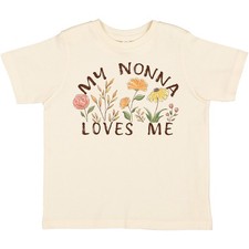 Inktastic My Nonna Loves Me Toddler T-Shirt Nonnas Granddaughter Family Families